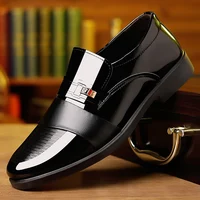 Low Top Mens Solid Color Slip On Dress Shoes Comfy Non-Slip Breathable Perfect for Office Business Daily Foot Wear 2
