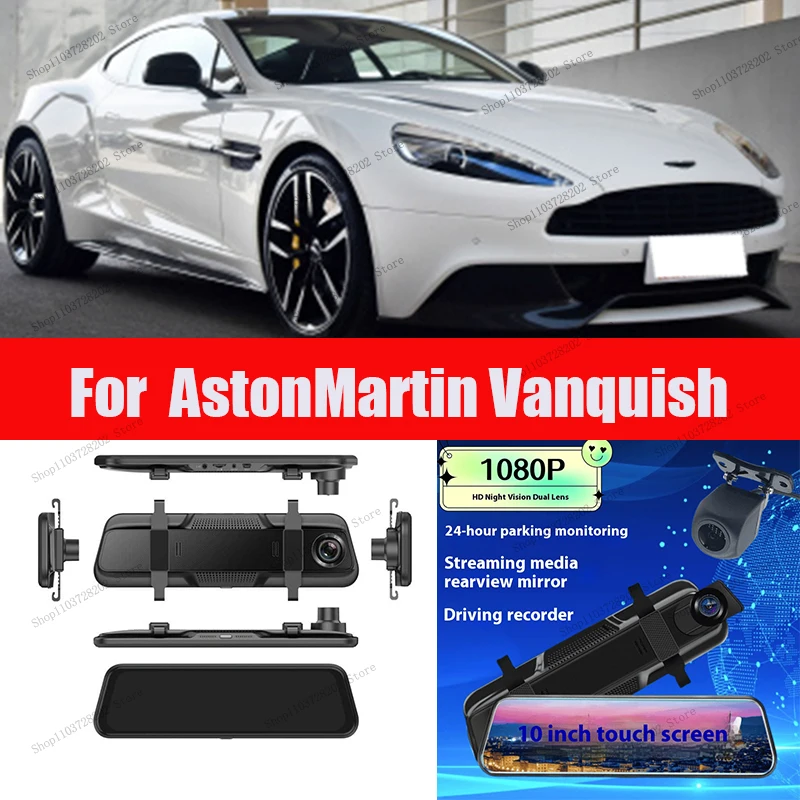 

For Vanquish 4K WIFI GPS Car Dvr Mirror Dash CamDual Lens Dashcam Drive Recorder Stream RearView Mirror IPS Screen Camera