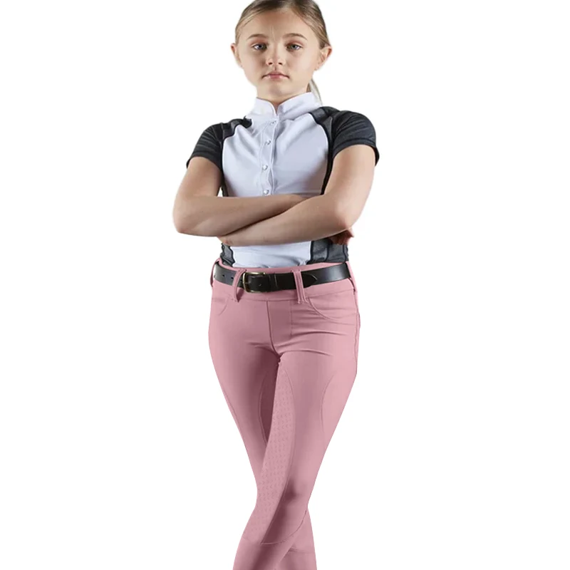 Horse Riding Pants for Girls Silicone Equestrian Breeches Anti-pilling Horseback Riding Pants High Waist Equestrian Kids Tights