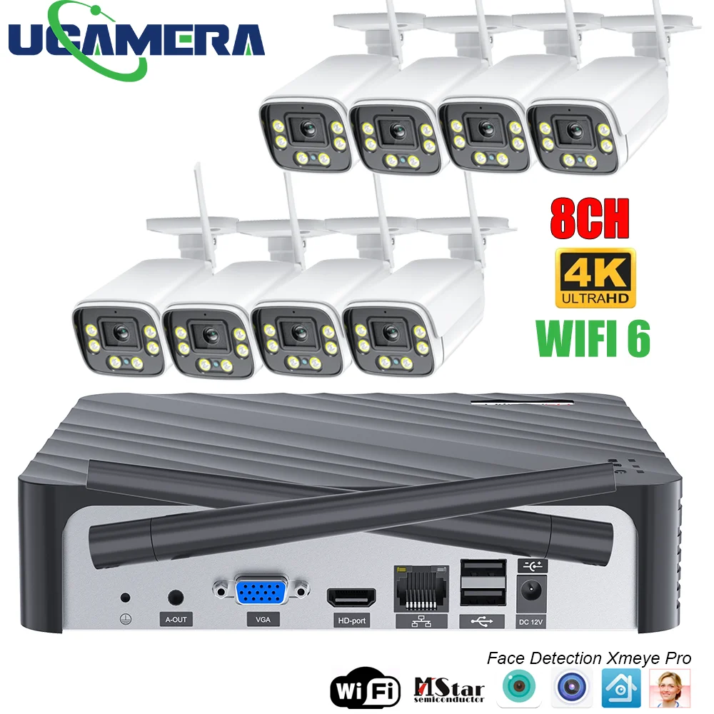 

2.5K 5MP WIFI Camera Kit 8CH H.265 CCTV NVR & 5MP HD Outdoor IP Camera Wireless Video Surveillance CCTV System