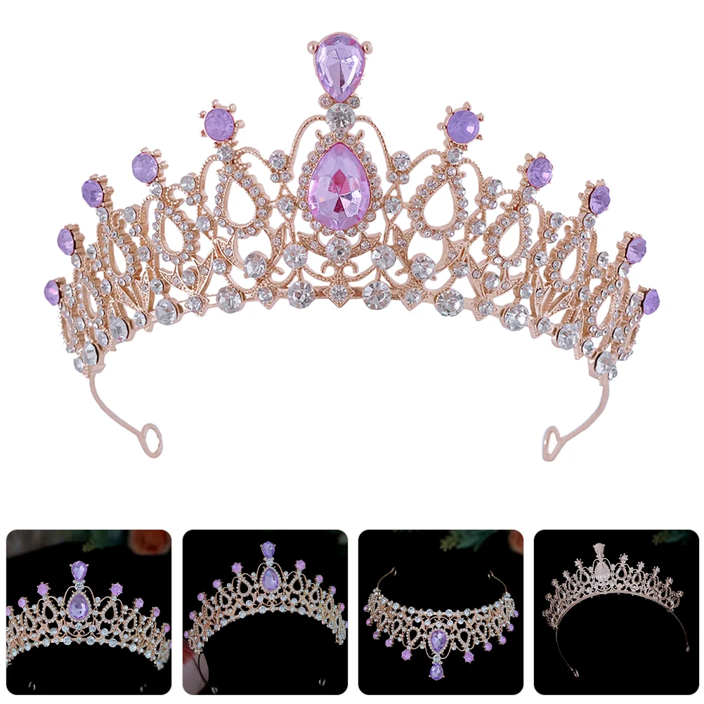 

Crystal Children's Tiara Baby Girls Headbands Gold Zinc Alloy Wedding Headpiece