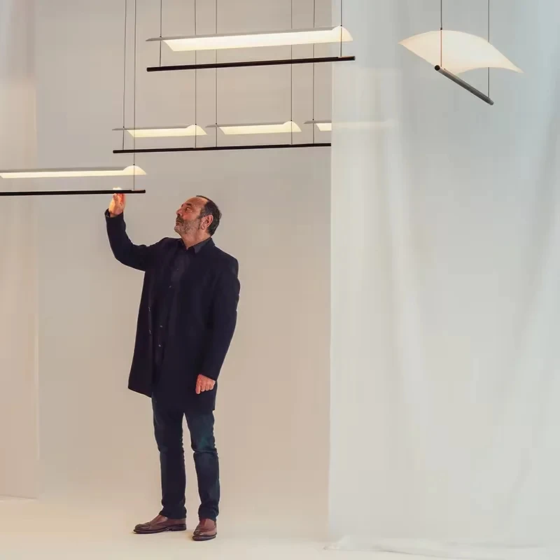 

Светодиодный минималистичный подвесной фотошнур для офиса блестящий, гостиная, Ресторан, Бар, кухонный Остров освещение YX456TB