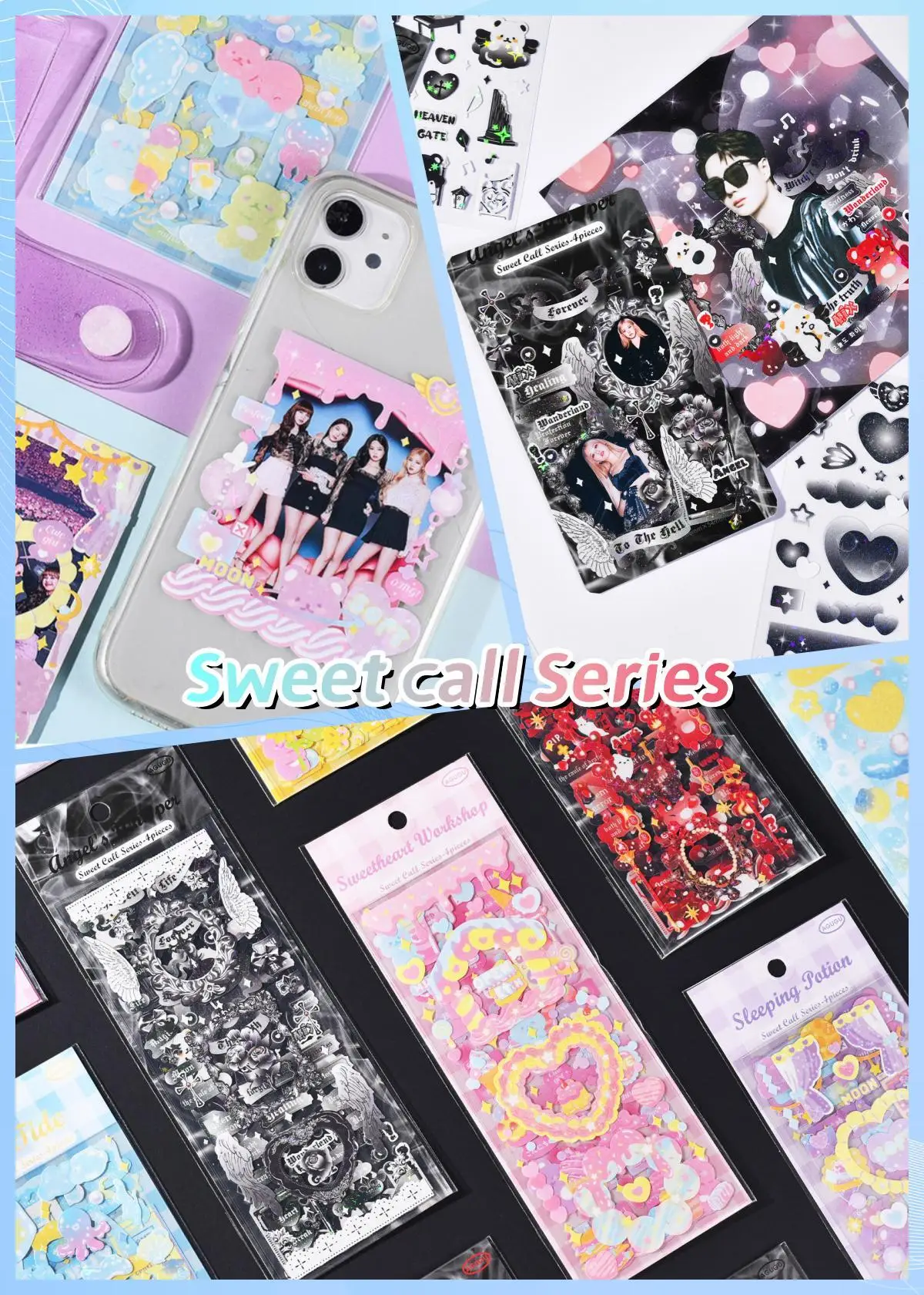 KPop Stickers Galore: Die ultimative Sammlung niedlicher ästhetischer und funkelnder koreanischer Aufkleber für Toploader Deco Journaling und mehr – Detail 9