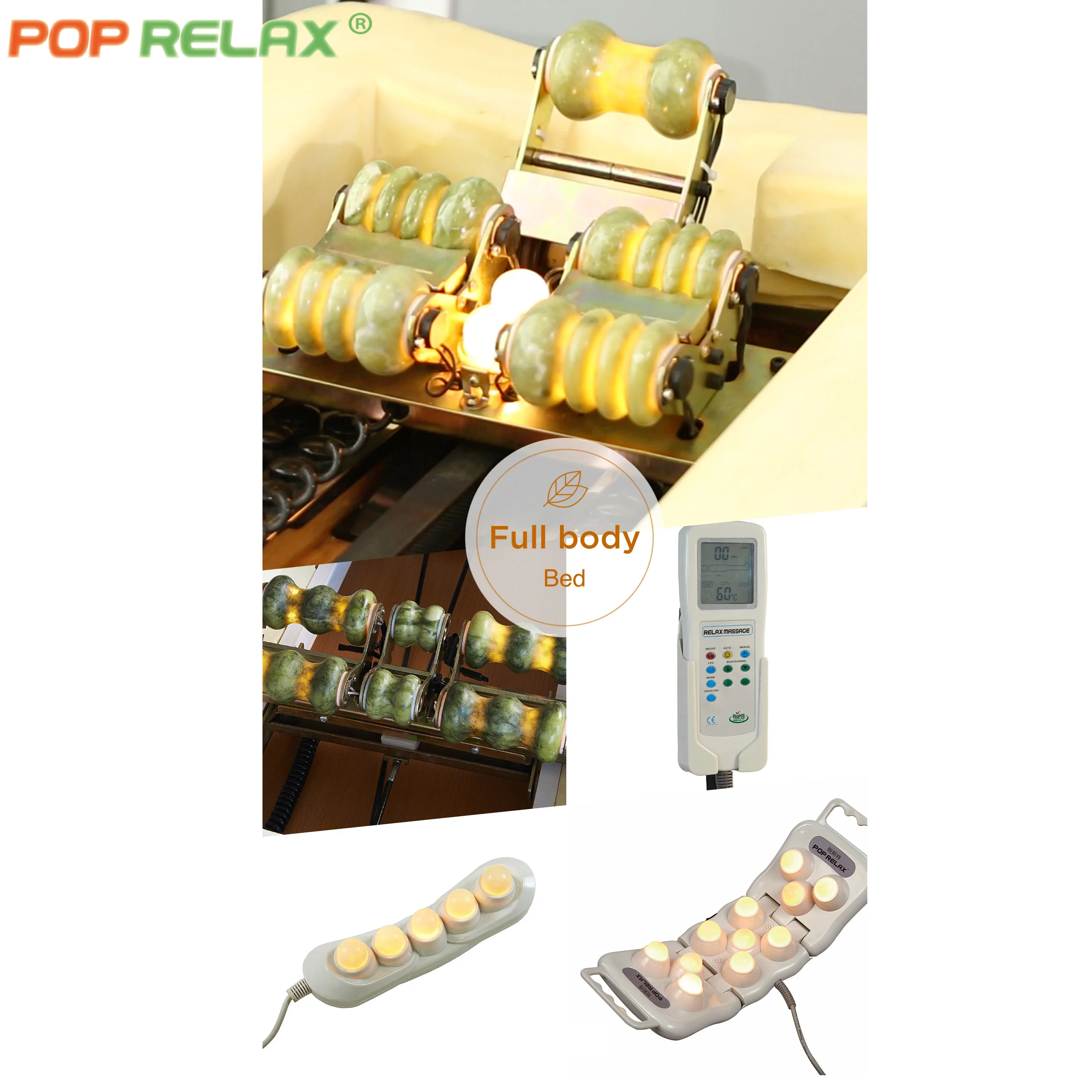 Camas De Piedras Neck Stretcher Chiropractic Therapy Nuga N5 Thermal Full Body Jade Massage Bed 2