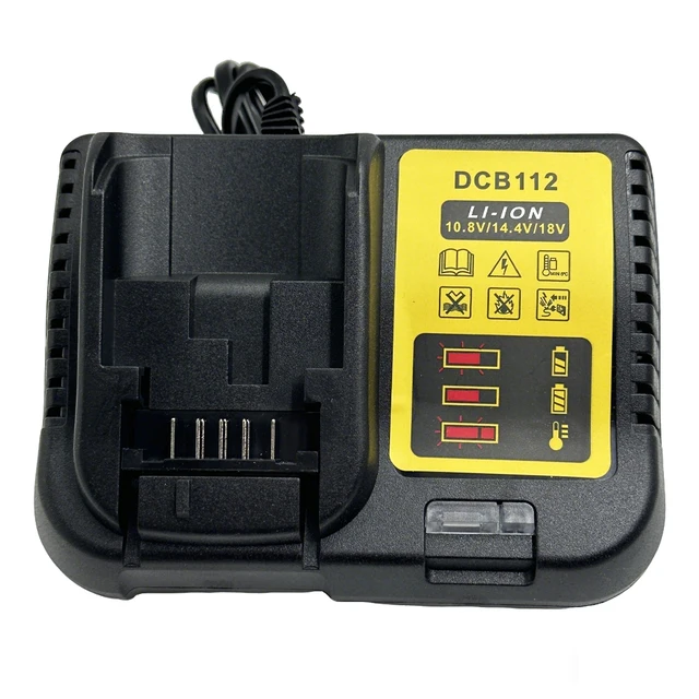 DCB112 Battery Charger For Dewalt 10.8V 12V 14.4V 18V 20V DCB206 DCB205 DCB204 DCB203 DCB120,DCB107 DCB115 DCB105(No battery)