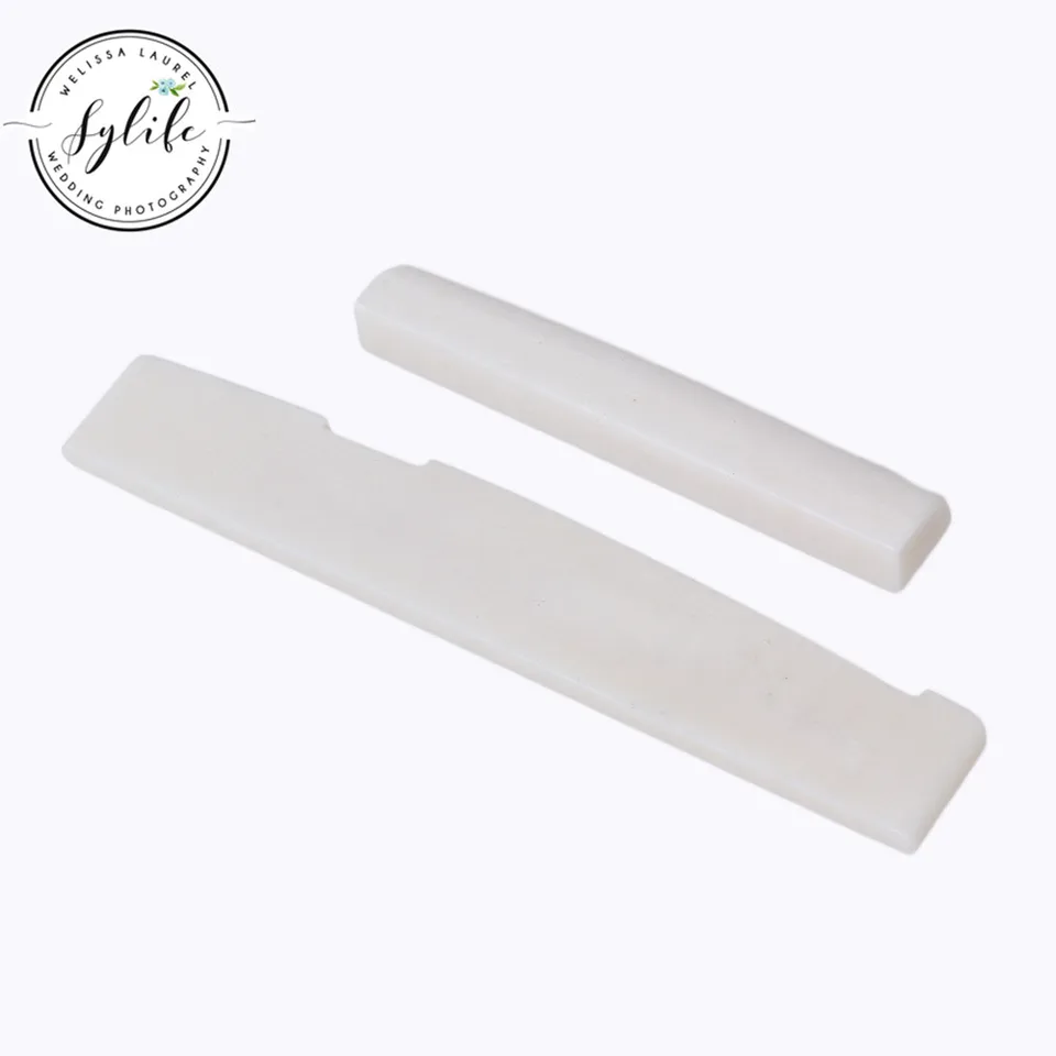 Set Osso Naturale Per Chitarra Acustica: Dado E Sella + 6 Pioli Ponte - Ricambio Di Qualità