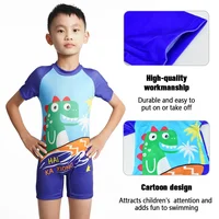 2024 Fashion Cute Cartoon Swimwear Boys New Children One-piece suit Kids Swimsuits Protection Light Breathable Swimming Costume 4