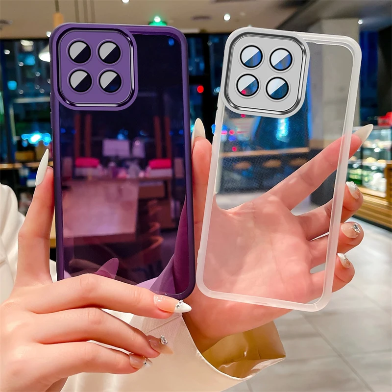 Transparent Soft Silicone TPU Phone Back Case with Full Lens Camera Protection