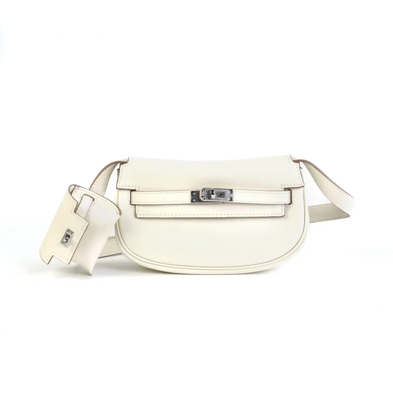 Fashionable new leather 2-in-1 mini single shoulder crossbody multifunctional saddle bag suitable for women