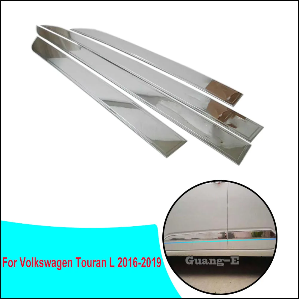 

Car Body Cover Detector Stainless Steel Side Door Trim Strip Molding Parts For VW Volkswagen Touran L 2016 2017 2018 2019 2020