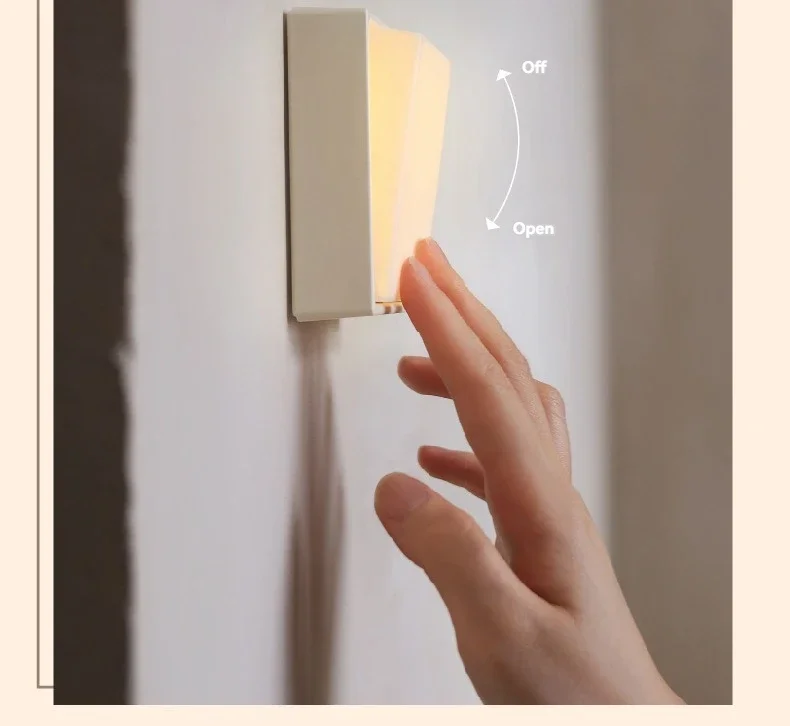 Bedroom USB Charging Minimalist Switch Night Light For Home Bedroom Bedside – Simple White/Yellow Design
