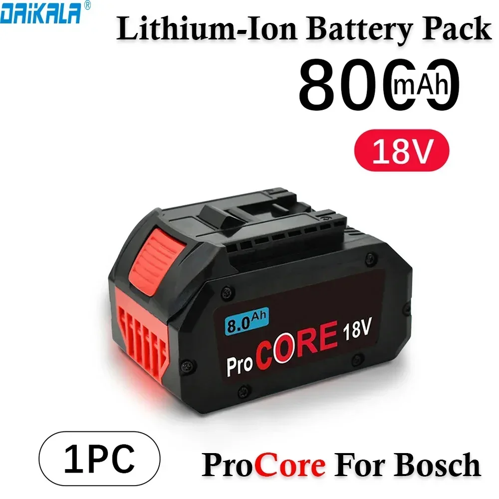 

18V 8000mAh ProCORE Ersatz Batterie für Bosch 18V Professionelle System Cordless Werkzeuge BAT609 BAT618 GBA18V80 21700 Zelle