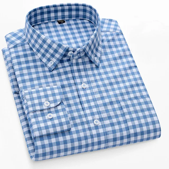 Luxury Plaid Oxford Men's Shirt