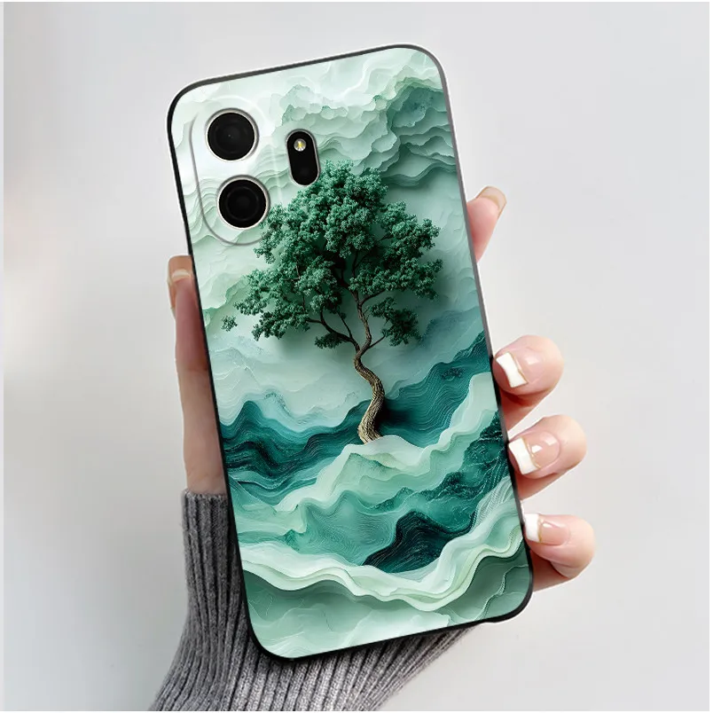 Aesthetic Cute Cat Cartoon Shockproof Silicone TPU Back Cover