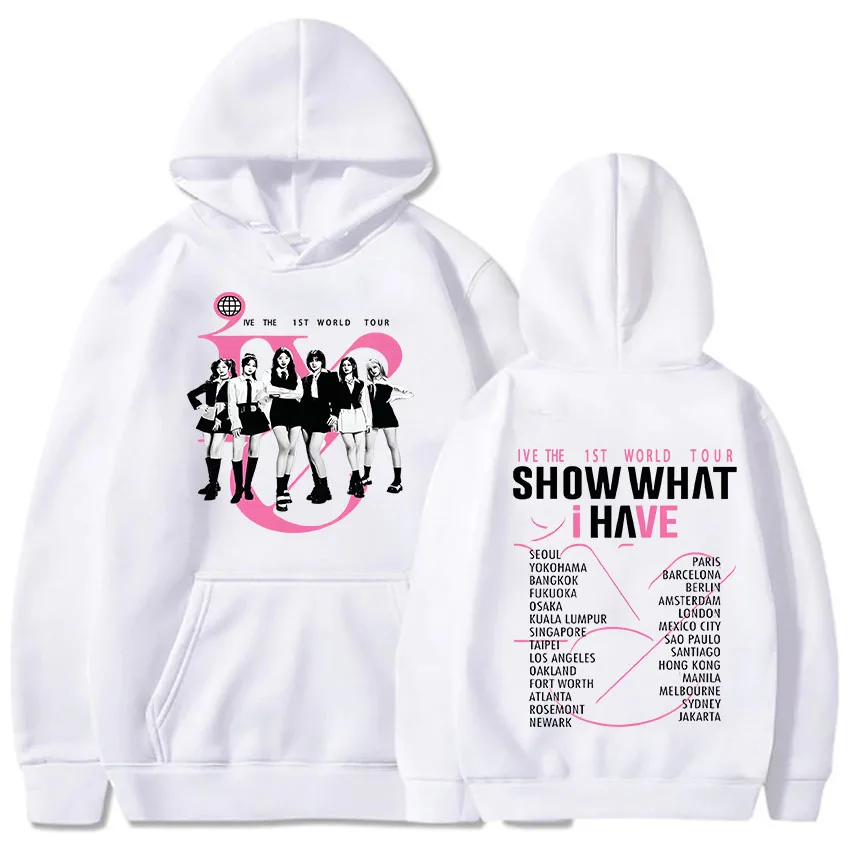 KPOP IVE Show What I Have World Tour Merch Hoodies New Logo Hooded