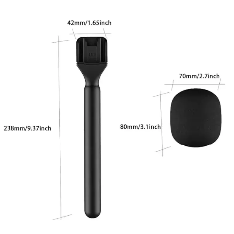 Interview Wireless Mikrofonhalter Ständer Handheld Rode Mic Adapter Rode Mic Stick Handmikrofon Clip für Rode Mic Flag Logo – Detail 5