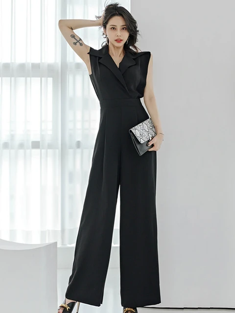 Womens Black Wedding CONVERTIBLE Jumpsuit Romper Summer Palazzo Formal /  Casual