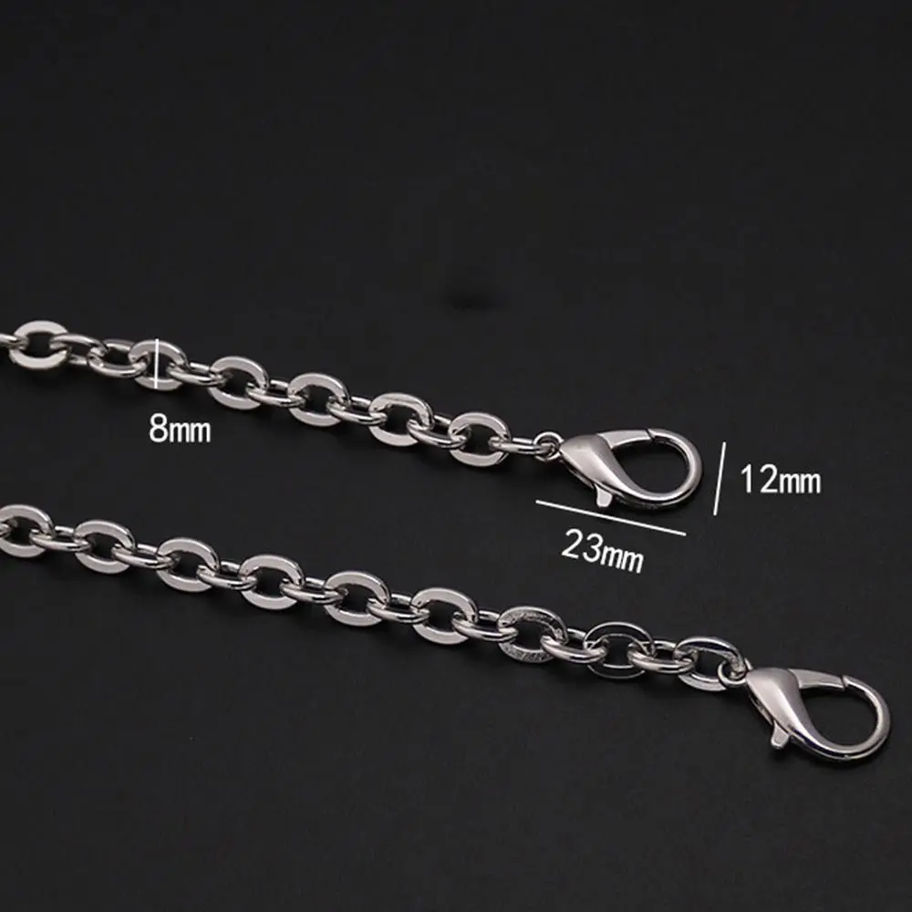Luxury Adjustable Metal Chain Strap in Gold, Silver, and Black for Crossbody or Shoulder Bags