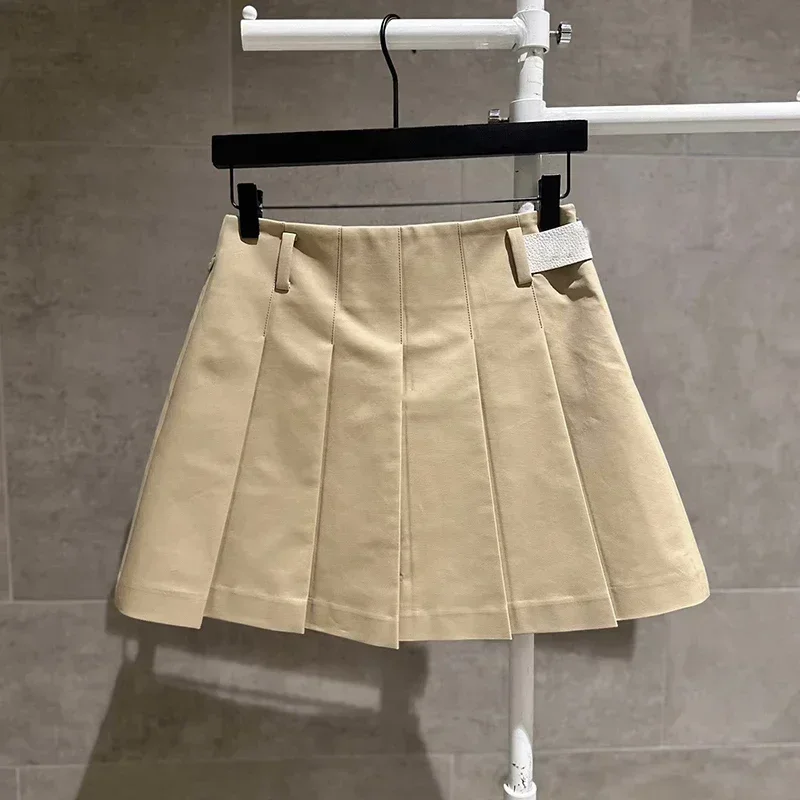 Golf Women's Clothing 2024 Spring and Autumn Standing Neck Pocket Loose Versatile Vest Top and Fashion Short Skirt