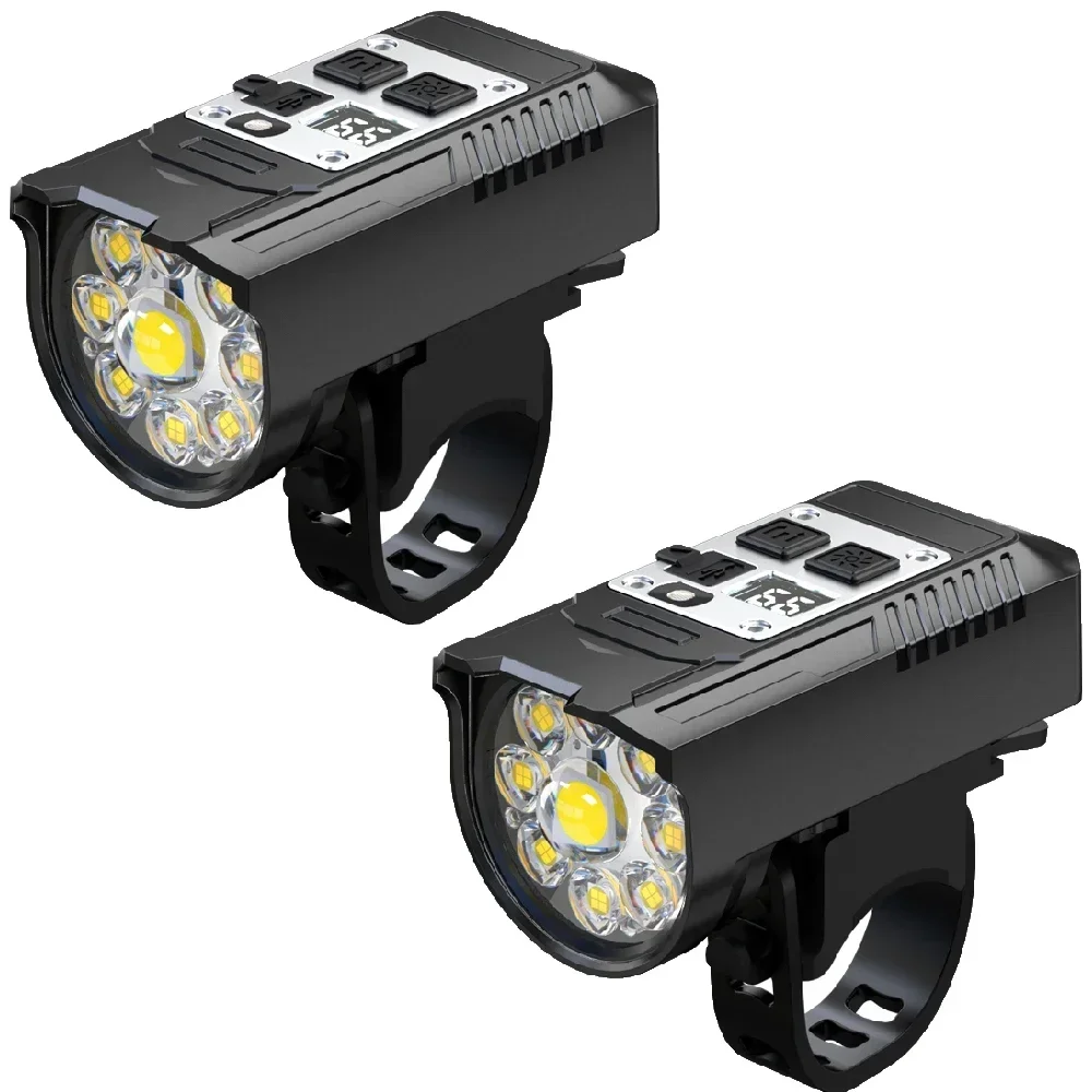 Ultra-Bright USB Rechargeable Bike Headlight with 9 LEDs