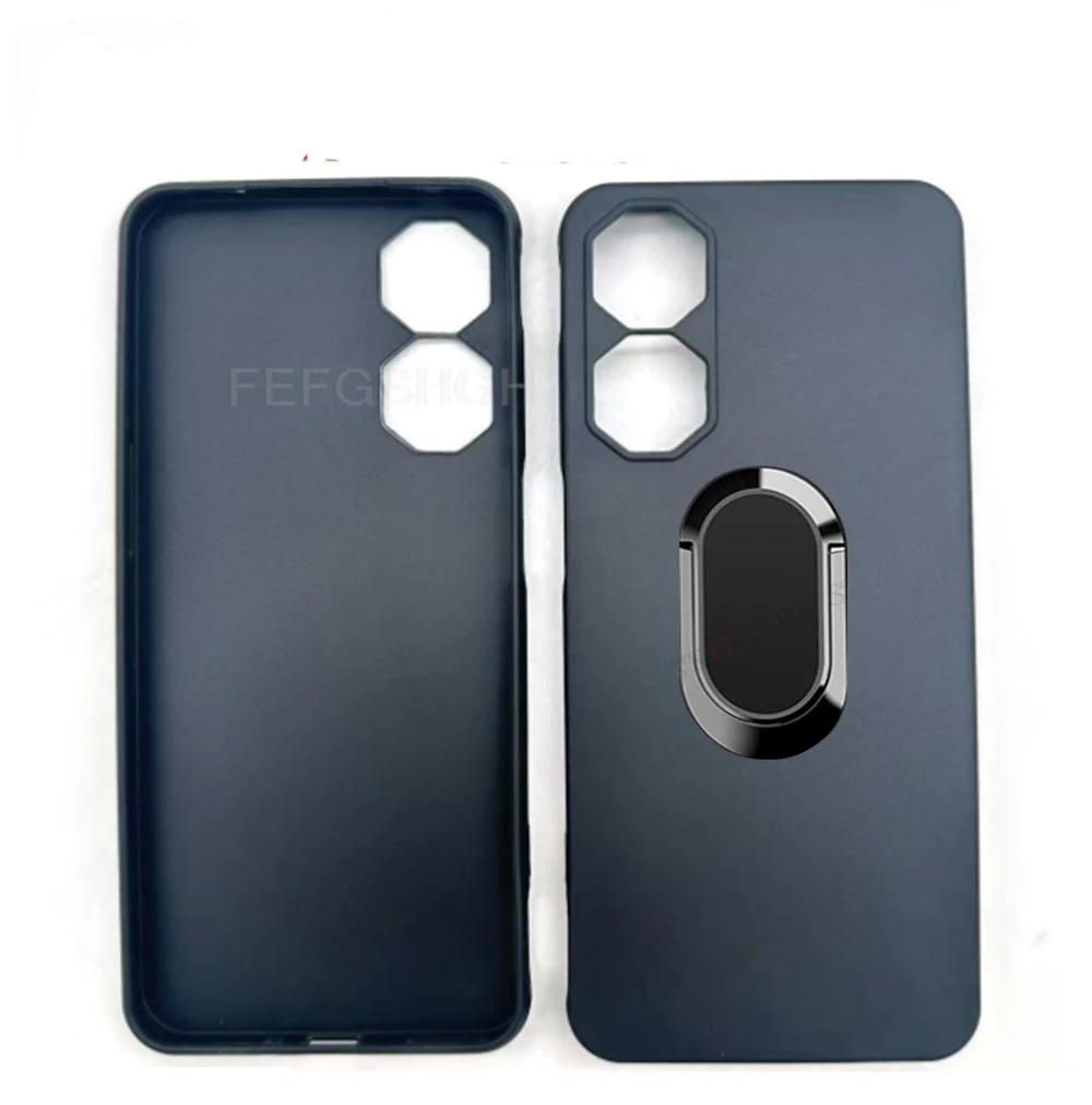 6.8'' Back Ring Holder Bracket Phone Cover - TPU Soft Silicone Case