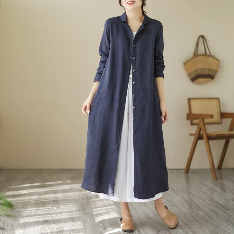 

Летнее платье-рубашка, розовое вечернее винтажное платье, женское Свободное длинное хлопковое пляжное платье в стиле оверсайз