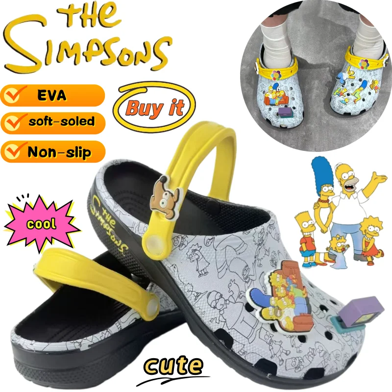 Creative Simpsons Cartoon Figure Unisex Soft-Soled Flip-Flops