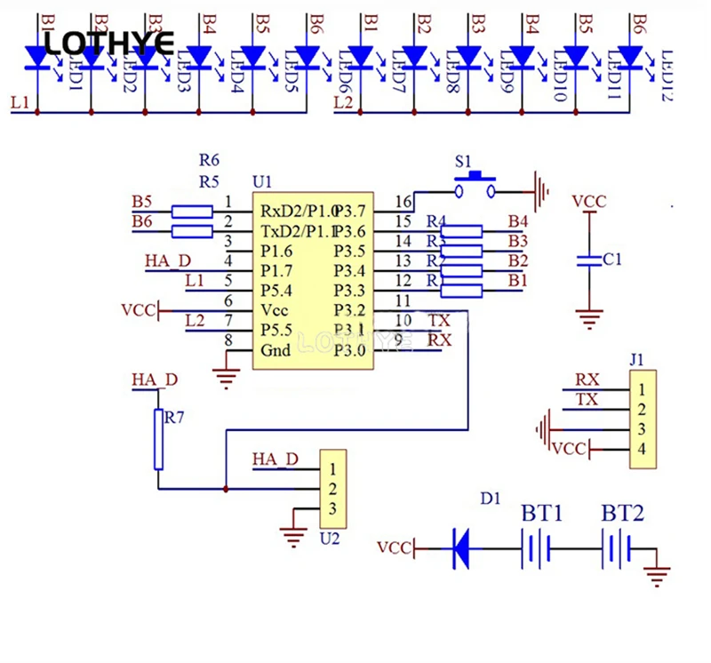 Ledes Őrizet megőrzés ujja forgatás Gyártás készlet 2 Asztallap Nyugtalan ember felső SMD Játékóra DIY Elektronfizika készlet 51 Mikrokontroller Kerülő út Pást Lokál Egyszerű vegyület