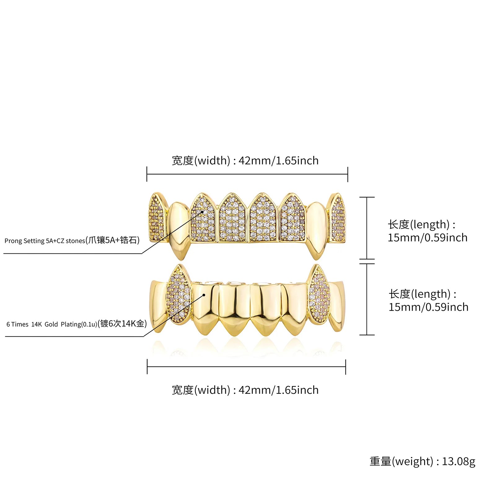 Hip Hop Grillz Caps Complete Set