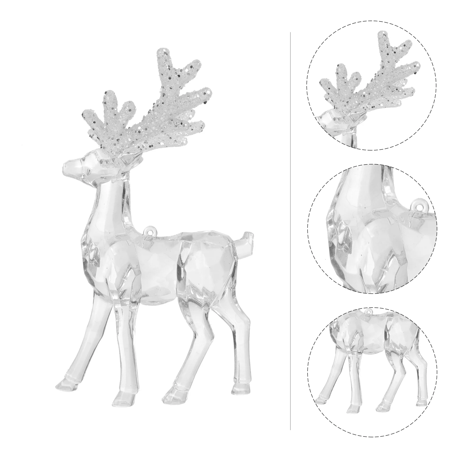 

2 Pcs Home Decorations Deer Cake Ornament Party Supplies Ornaments Cartoon Adornment