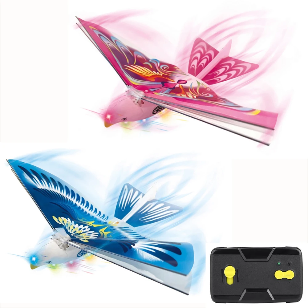 

2.4G Radio RC Bird Airplane Outdoor Throw Light Remote Control Flying Electronic Mini E-Bird Drone Children's Toy Hobbies Gift