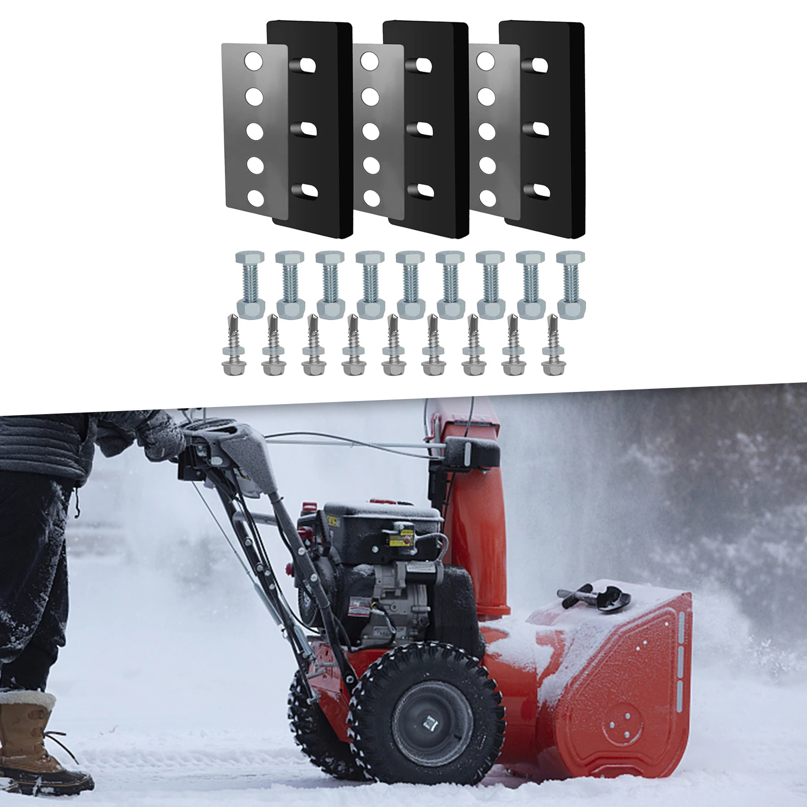 Snow Blower Impeller Modification Kit Universal Hardware Replace 9 Self Tapping Screws Stage Machine Snow Thrower Accessories