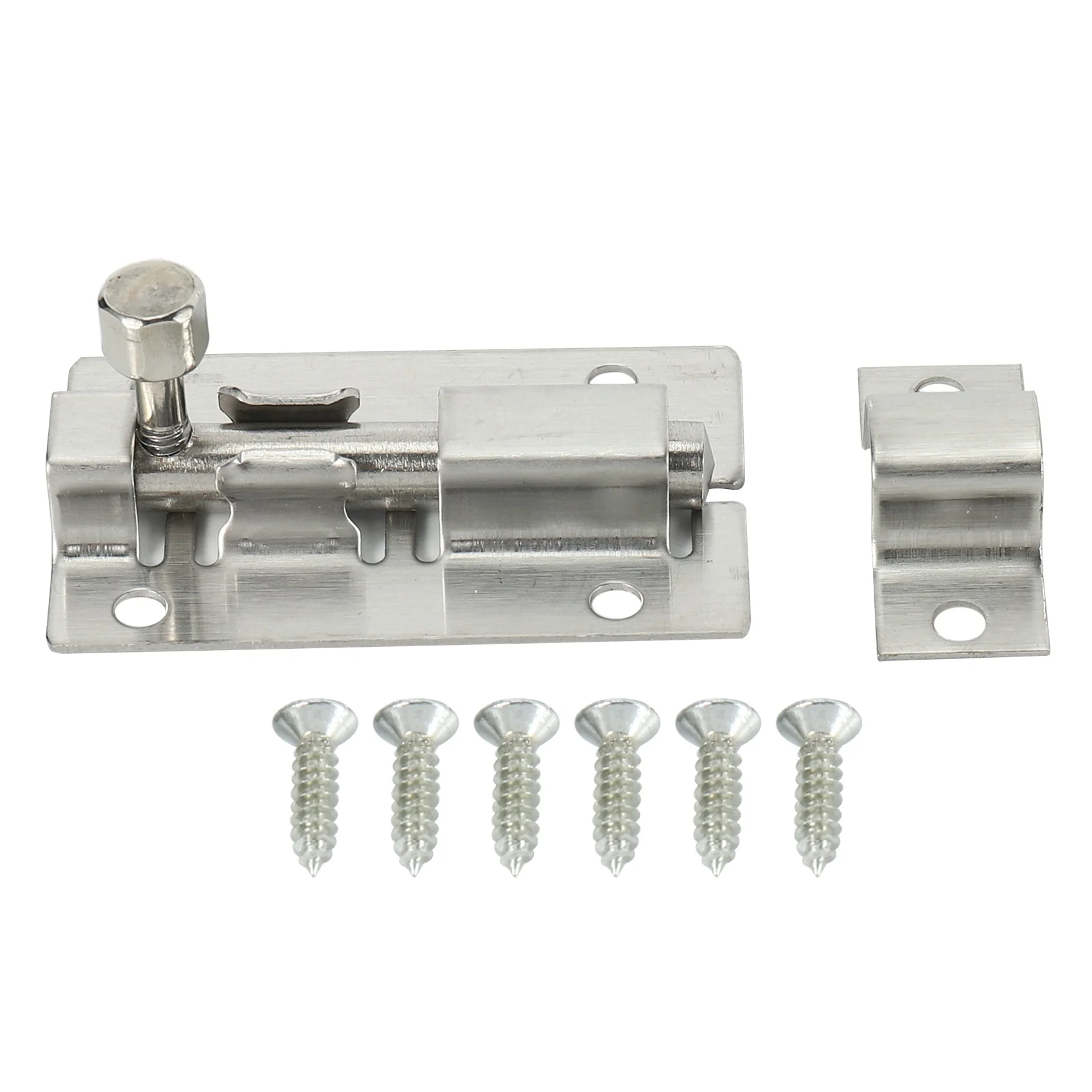 ABZV-Door Lock Slide Bolt for Bathroom, Toilet, Shed, Bedroom, Furniture Catch Latch Easy Fit