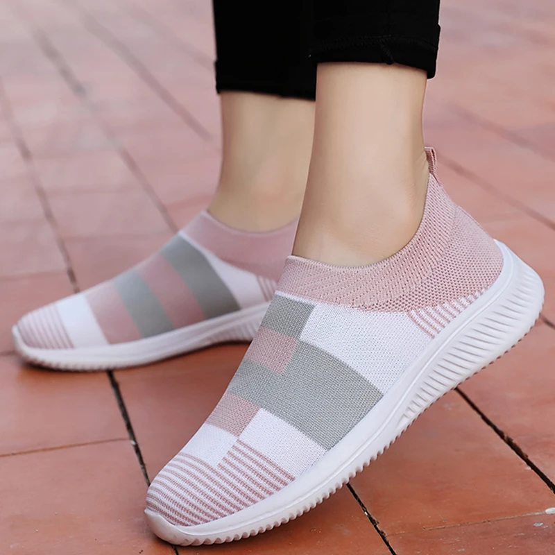 Shoes Women Sneakers 2022 Footwear Platform Shoes Flat Platform Sneakers Sock Women's Sneakers Slip On Tennis Female Shoes Woman 