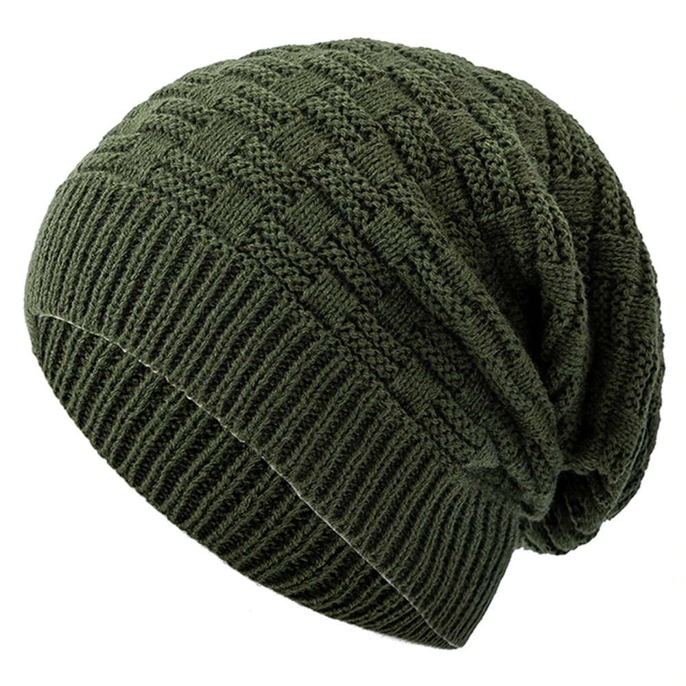 New Unisex Winter Hat Long Size Knitted Cap Casual Beanies For Men & Women Solid Bonnet Cap
