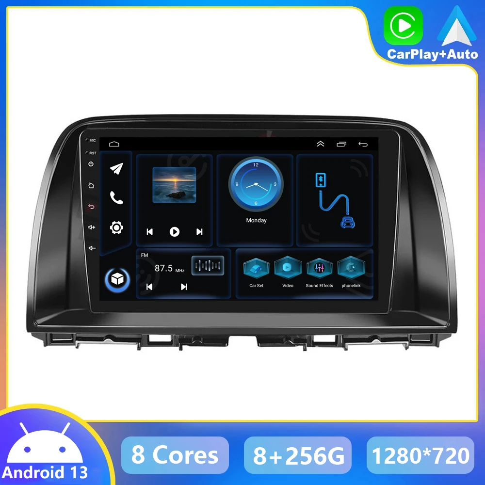 

For Mazda CX5 CX-5 CX 5 2012 - 2015 Car Radio Multimedia Video Player Navigation GPS Carplay WIFI DSP 2Din Android 13 Head Unit