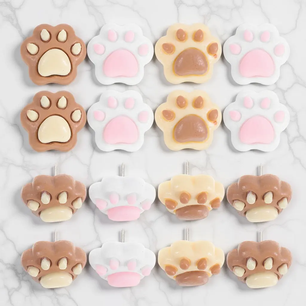 30Pcs 개 발톱 모양 푸시핀 귀여운 동물 모양 핀 장 코르크보드 핀 게시판 사무용품 책상 액세서리