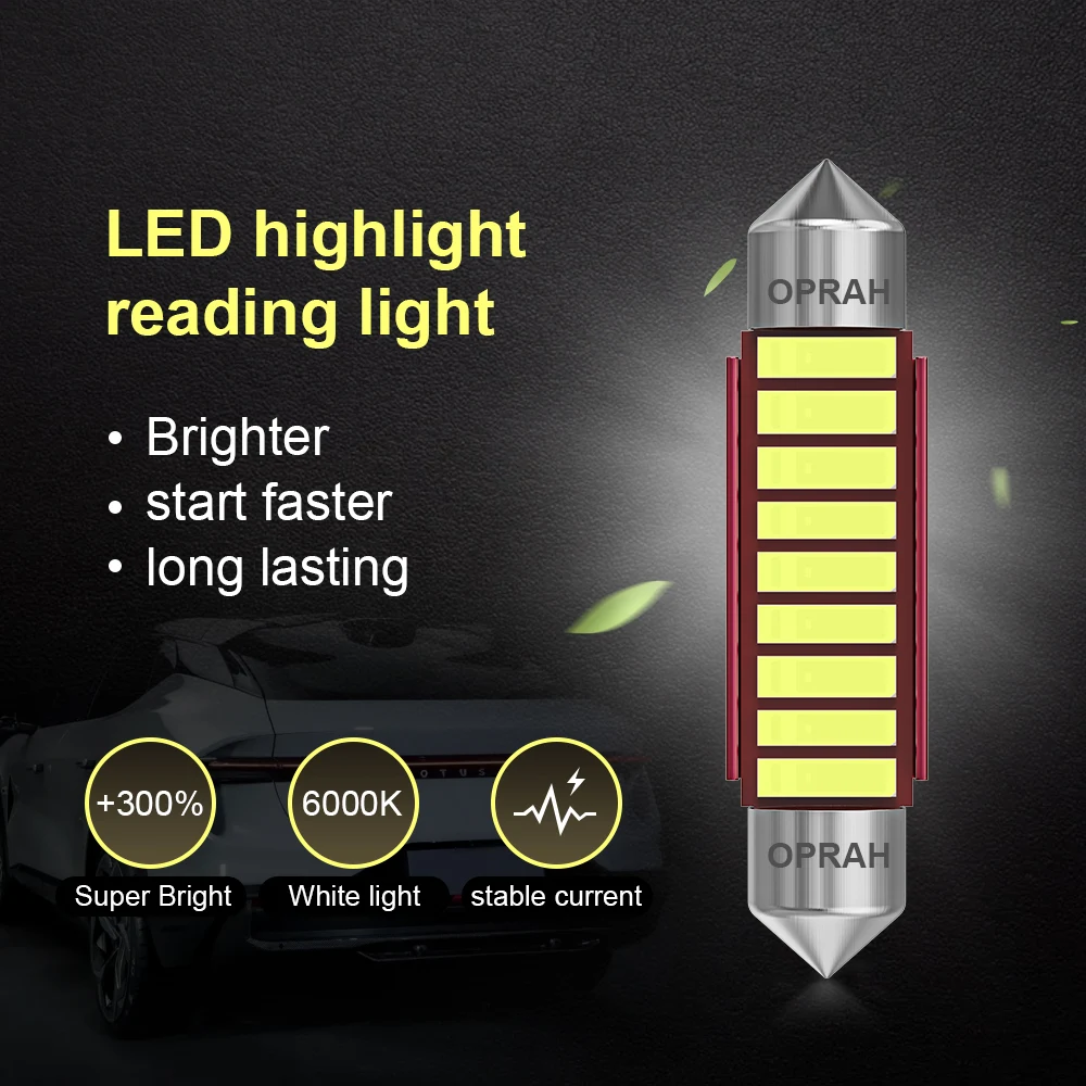 

10pcs c5w C10W Festoon 31mm 36mm 39mm 41mm Led Canbus No Error CAR INTERIOR ACCESSORIES Reading Lights License Plate Light White