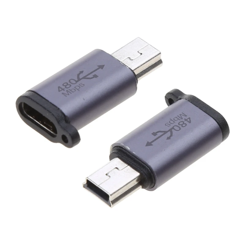 

to Mini USB MicroUSB Adapter Micro USB to TypeC Mini USB Converter Connector Support Data Sync 480Mbps 18W