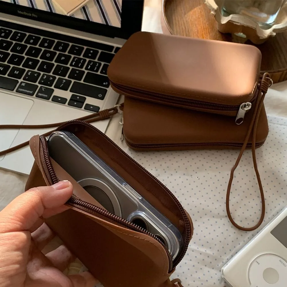 Rechteckige Kosmetiktasche aus Silikon, Münzgeldbörse, Tasche für kleine Gegenstände, Damen – Detail 3
