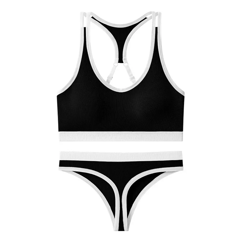 Sports Beauty Back Underwear Set Women's Cotton Comfortable Running Yoga Bra