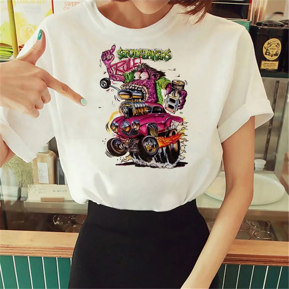 Rat Fink Top Donna Maglietta Giapponese Abbigliamento Donna Harajuku