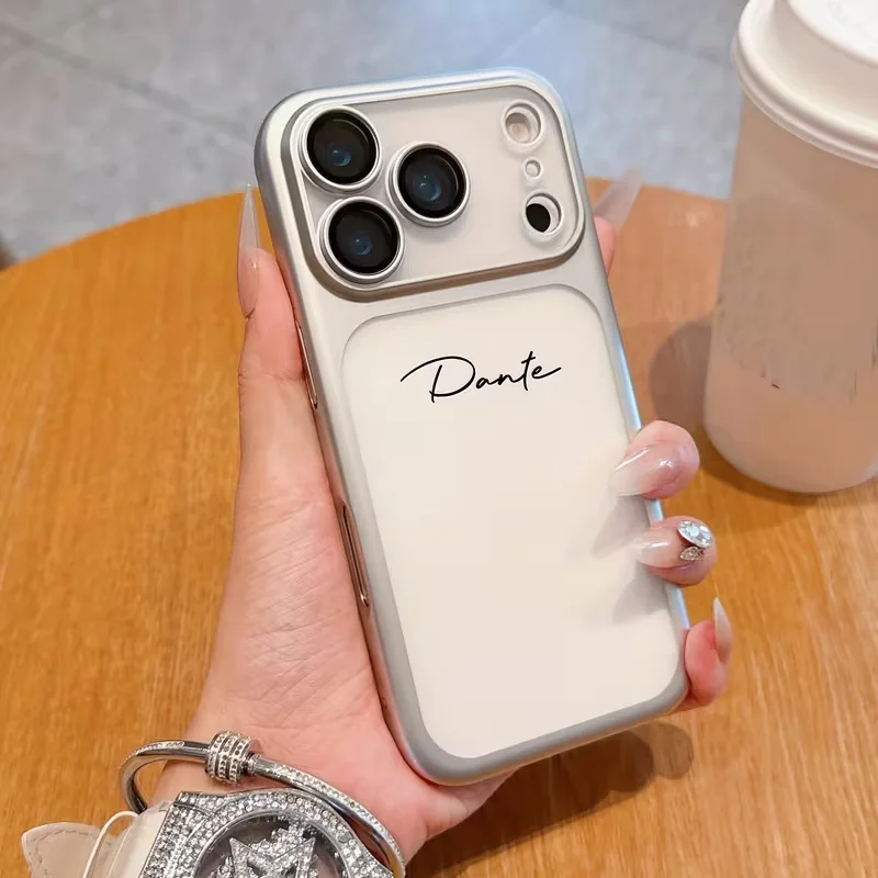 Personalized Signature Customized Name Letters Frosted PC Luxury Phone Case