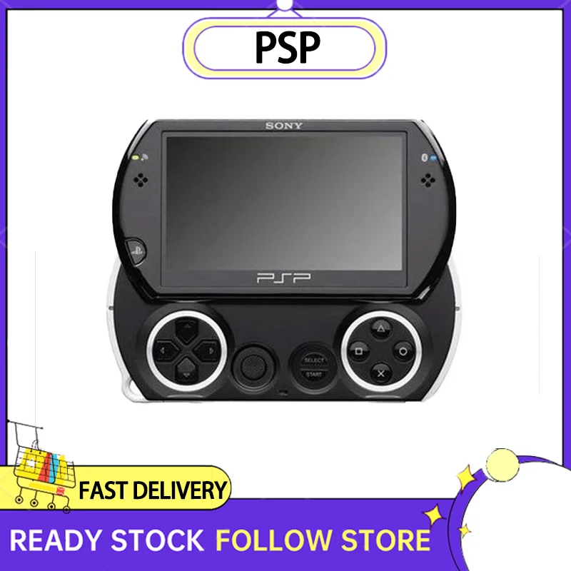 Psp go-ゲームコンソール,ハンドル付き,中古,2022オリジナル,新品,100%