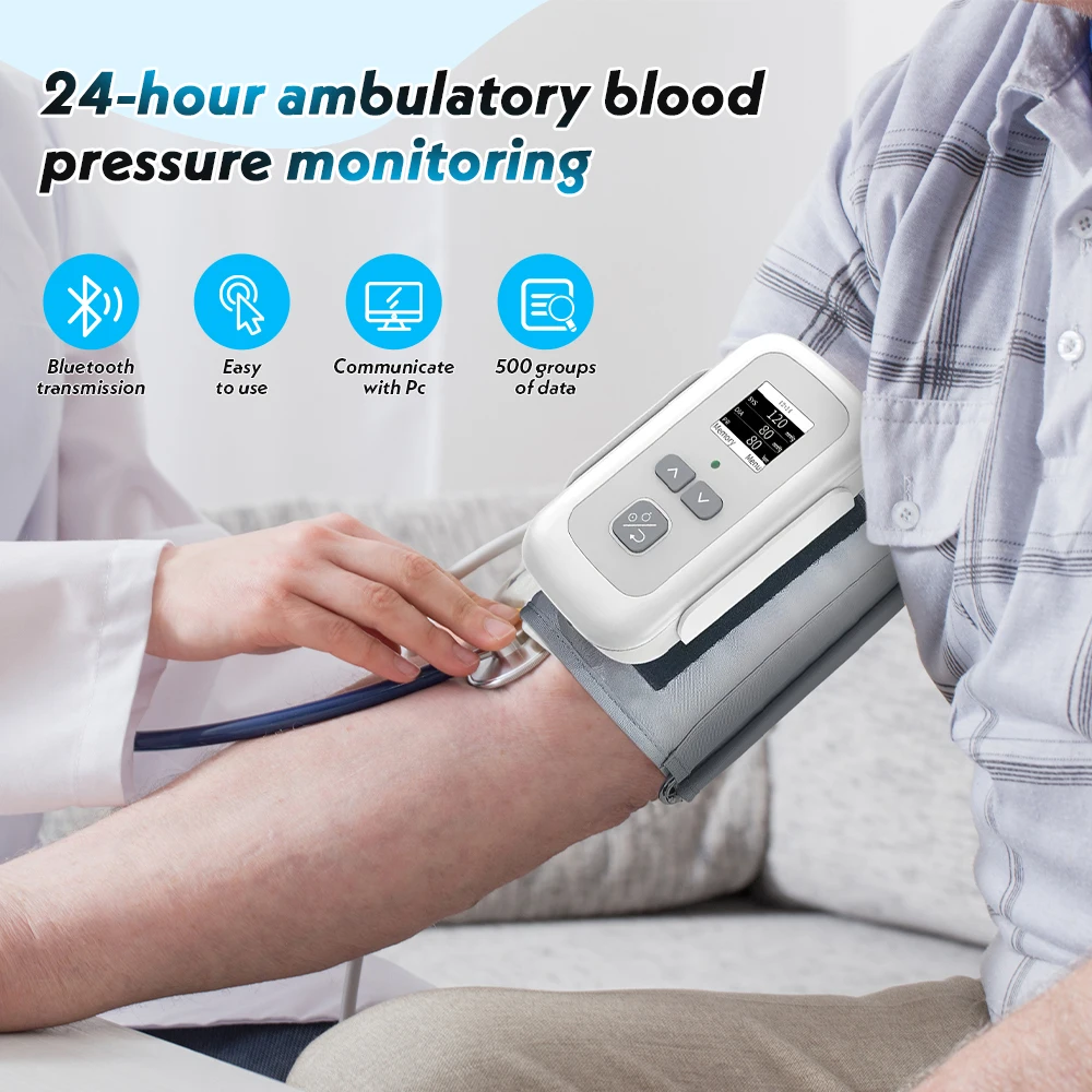 CONTEC Ambulatory Blood Pressure Monitor 24h Upper Arm NIBP Holter Machine ABPM70