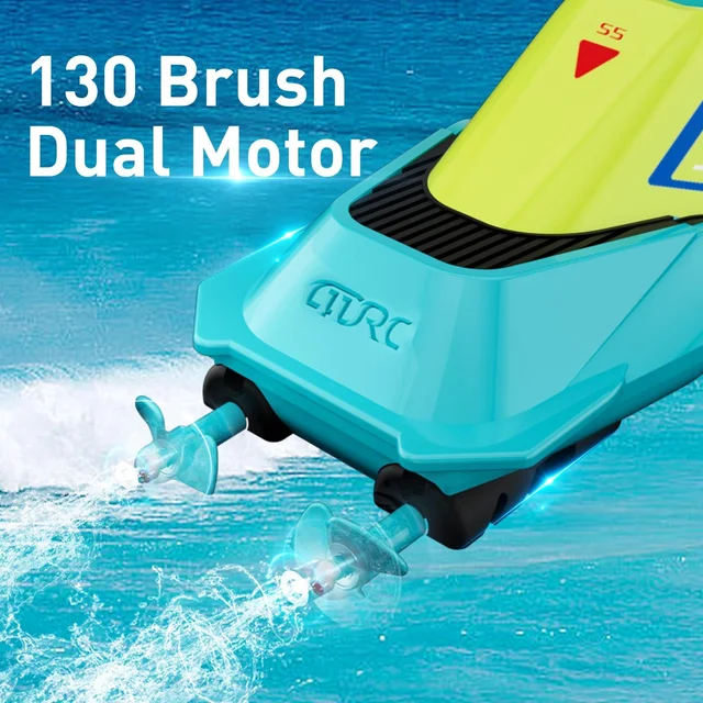 2.4G Remote Control Boat Dual Motor 10km/h High Speed Radio Remote Controlled Speedboat Mini RC Boat Summer Water Toy Pool Toys 6