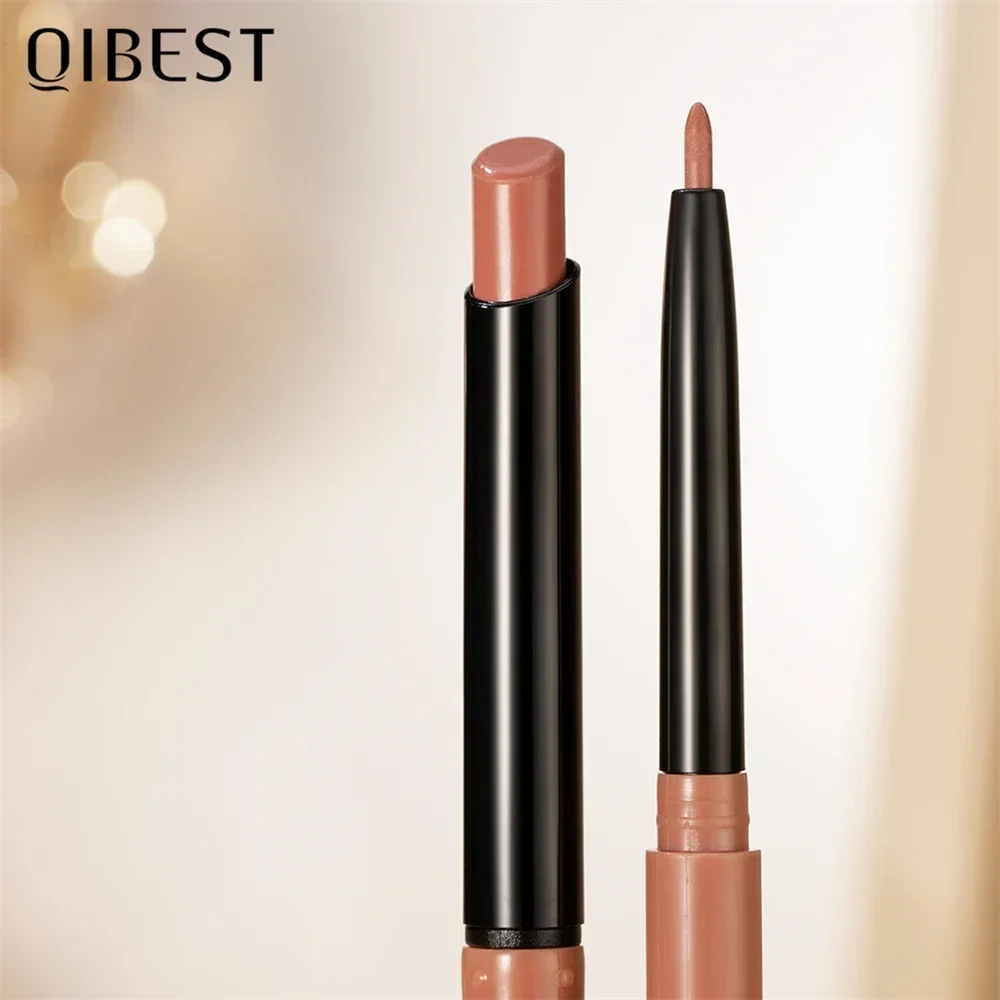 Lipliner-Stift-Lippenstift-Set, matt, nude, rot, Kontur-Lippenstift, langanhaltend, nicht klebend, Lippenstift-Make-up, Lippenfarbe_voghion.com