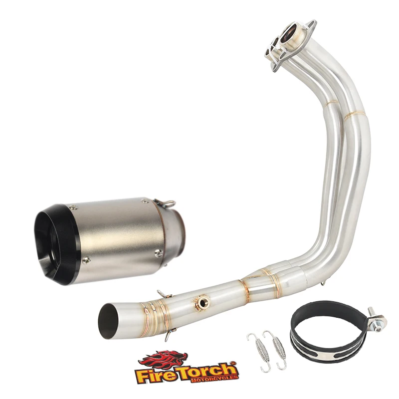 Slip On For Yamaha YZF R7 MT-07 FZ07 2021 2022 2023 Complete Motorcycle Exhaust System Front Link Pipe 51mm Muffler Moto Escape - Image 6