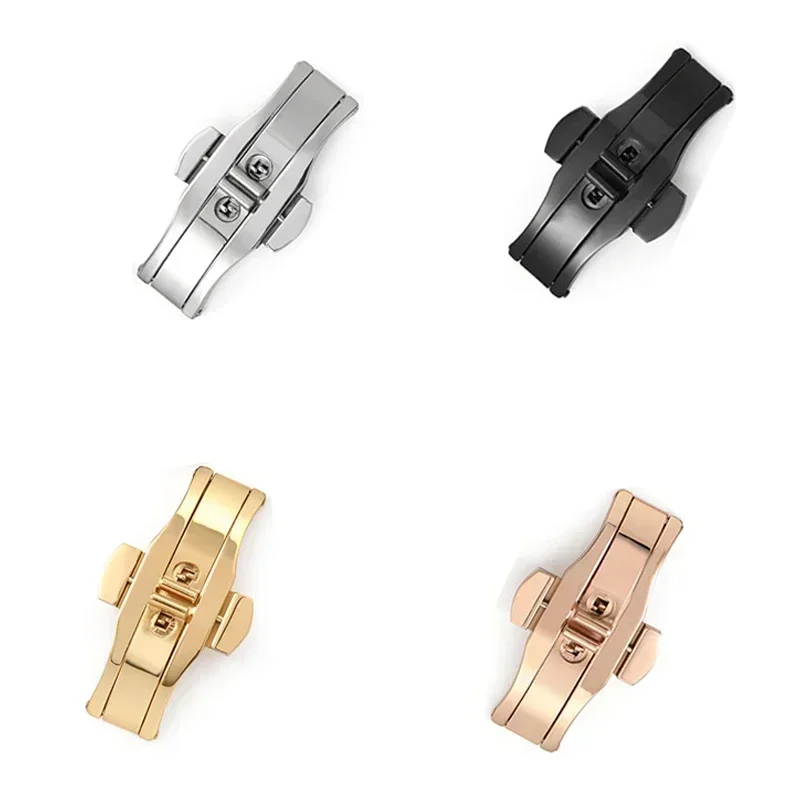 Stainless Steel Polished Butterfly Buckle Watchband Bracelet Accessory