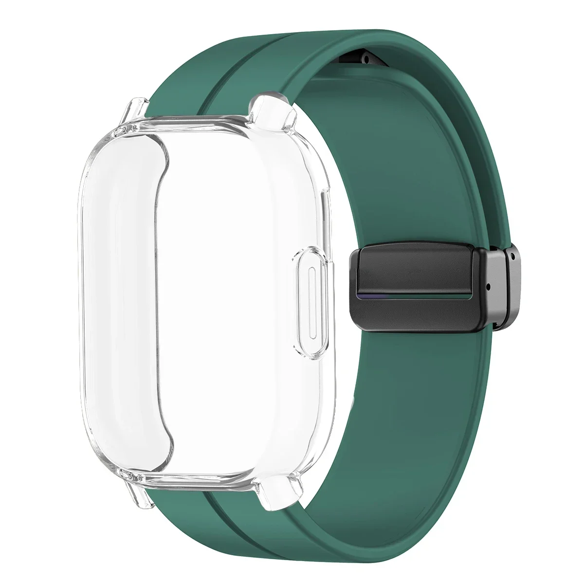 Enhanced TPU Case with Silicone Strap for Smartwatch Protection and Style